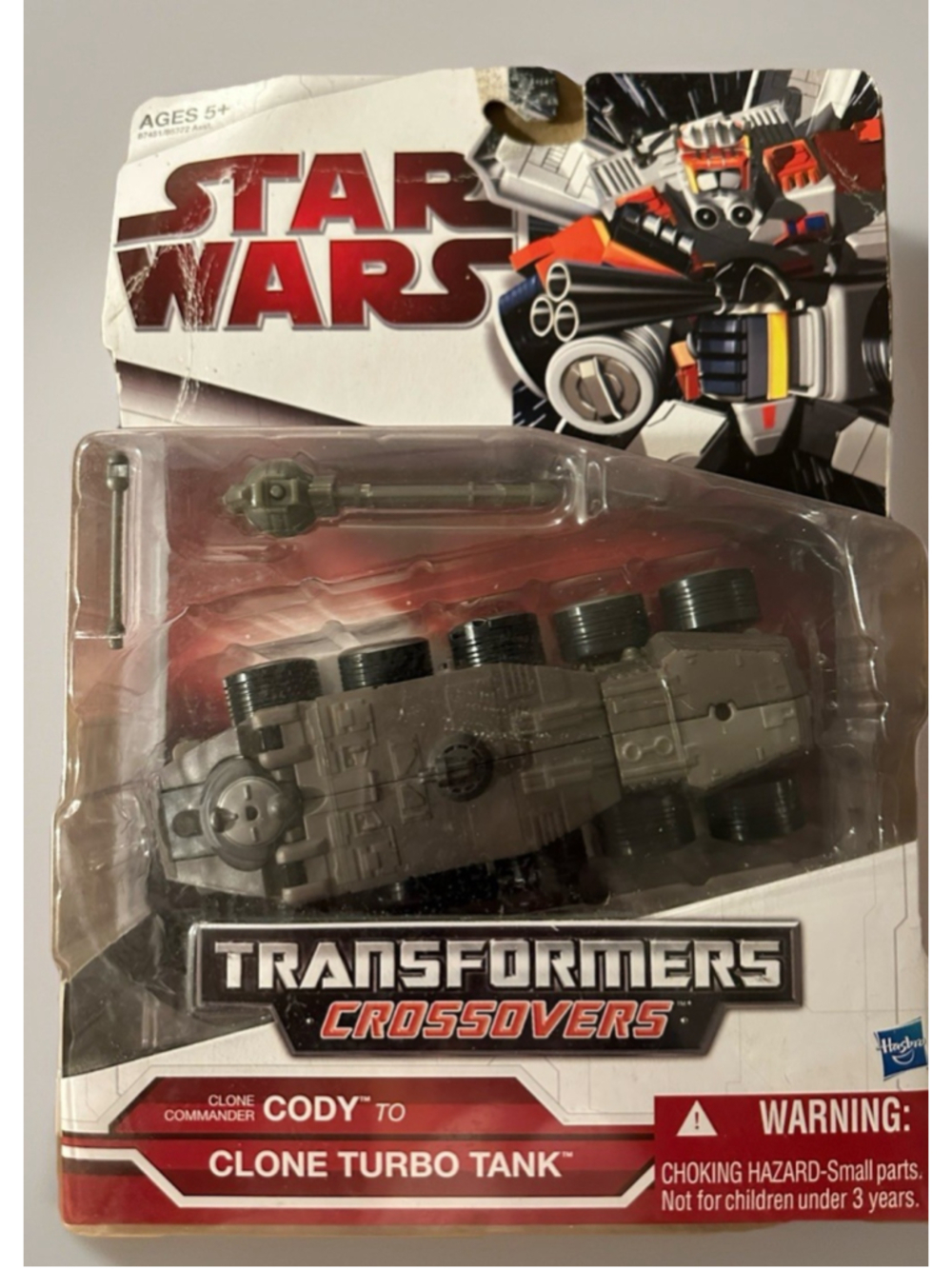 New 2009 Star Wars Transformers Crossover Commander Cody Clone Turbo Tank Figure
